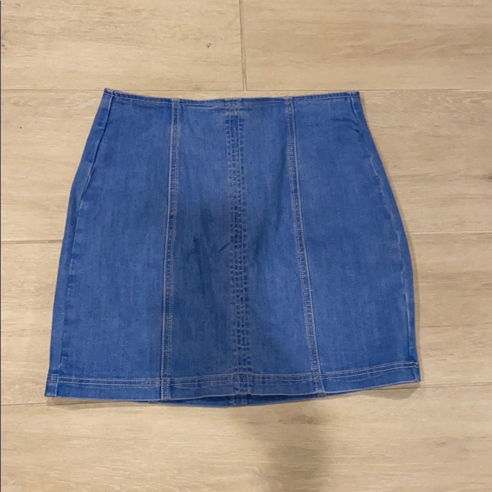 PacSun fitted blue skirt